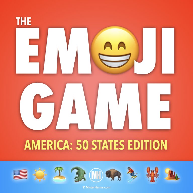 50 States Emoji Pictionary Guessing Game