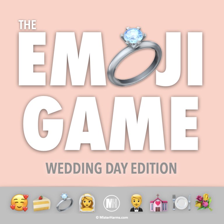 Bridal Shower Wedding Day Emoji Picitionary Guessing Game