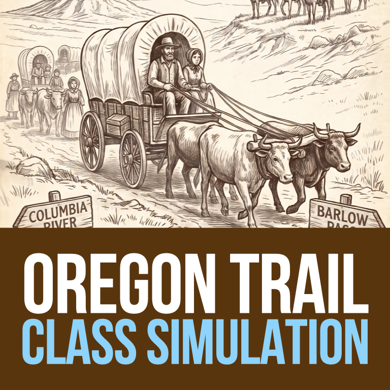 Oregon Trail Simulation Game & Westward Expansion Journaling Activity