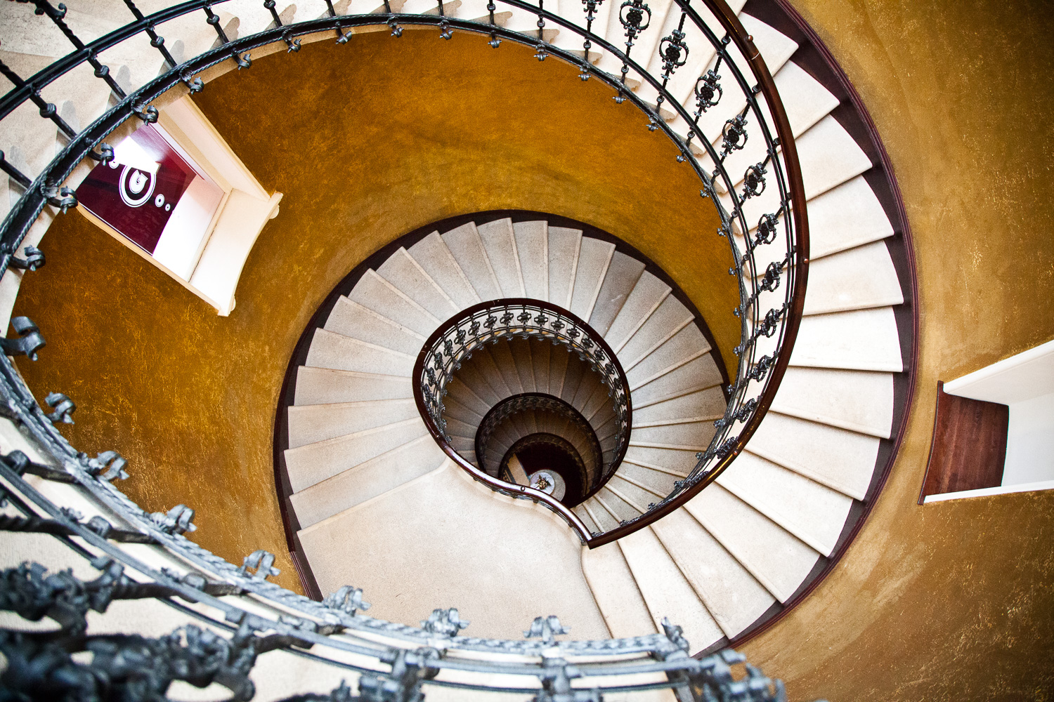 Spiral Staircase at Gerlóczy Hotel in Budapest, Hungary