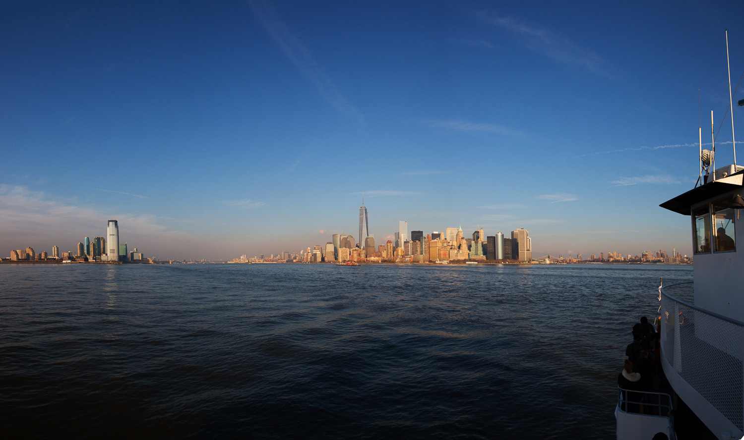 Panorama of New York with Boat