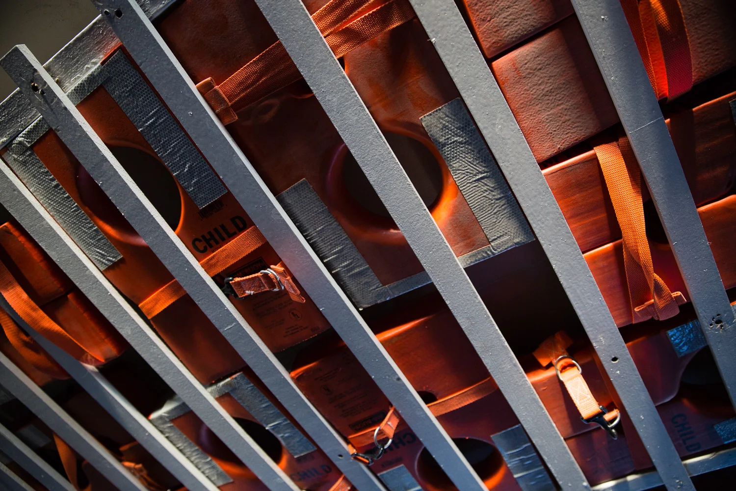 Life Jackets on the Boat to the Statue of Liberty