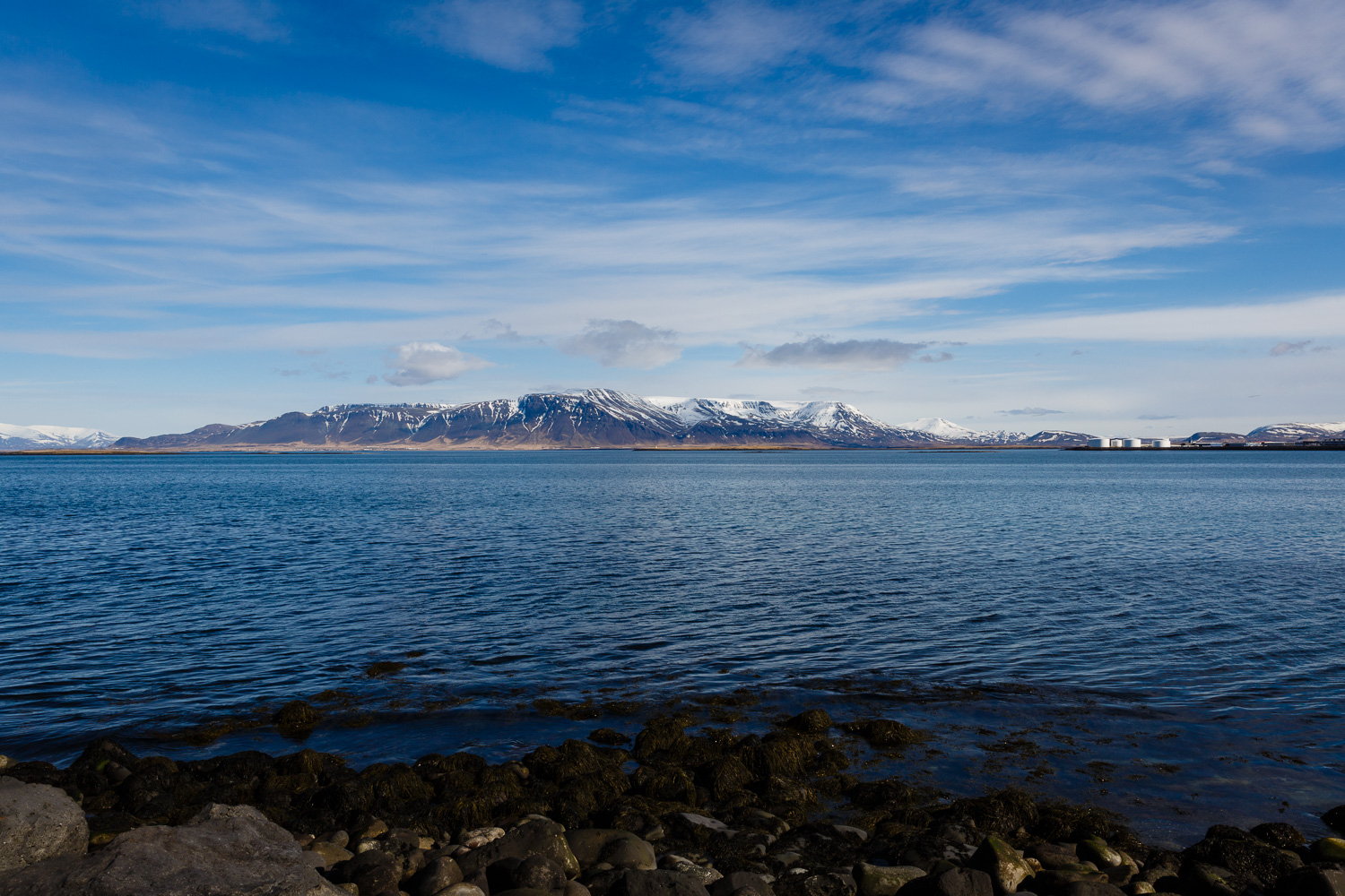 View from Norðurströnd in Iceland