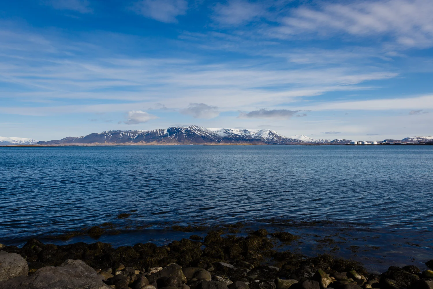 View from Norðurströnd in Iceland