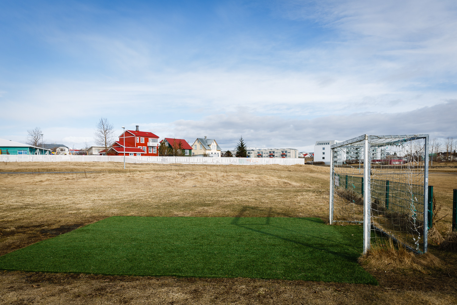 Soccer Field near Reykjavik, Iceland