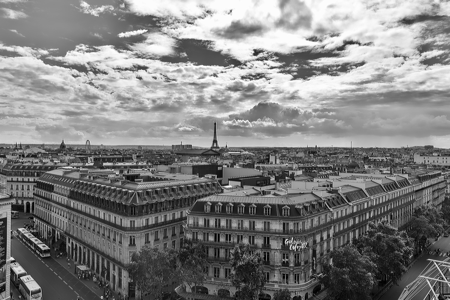 View from the Terrasse at Galeries Lafayette in Paris