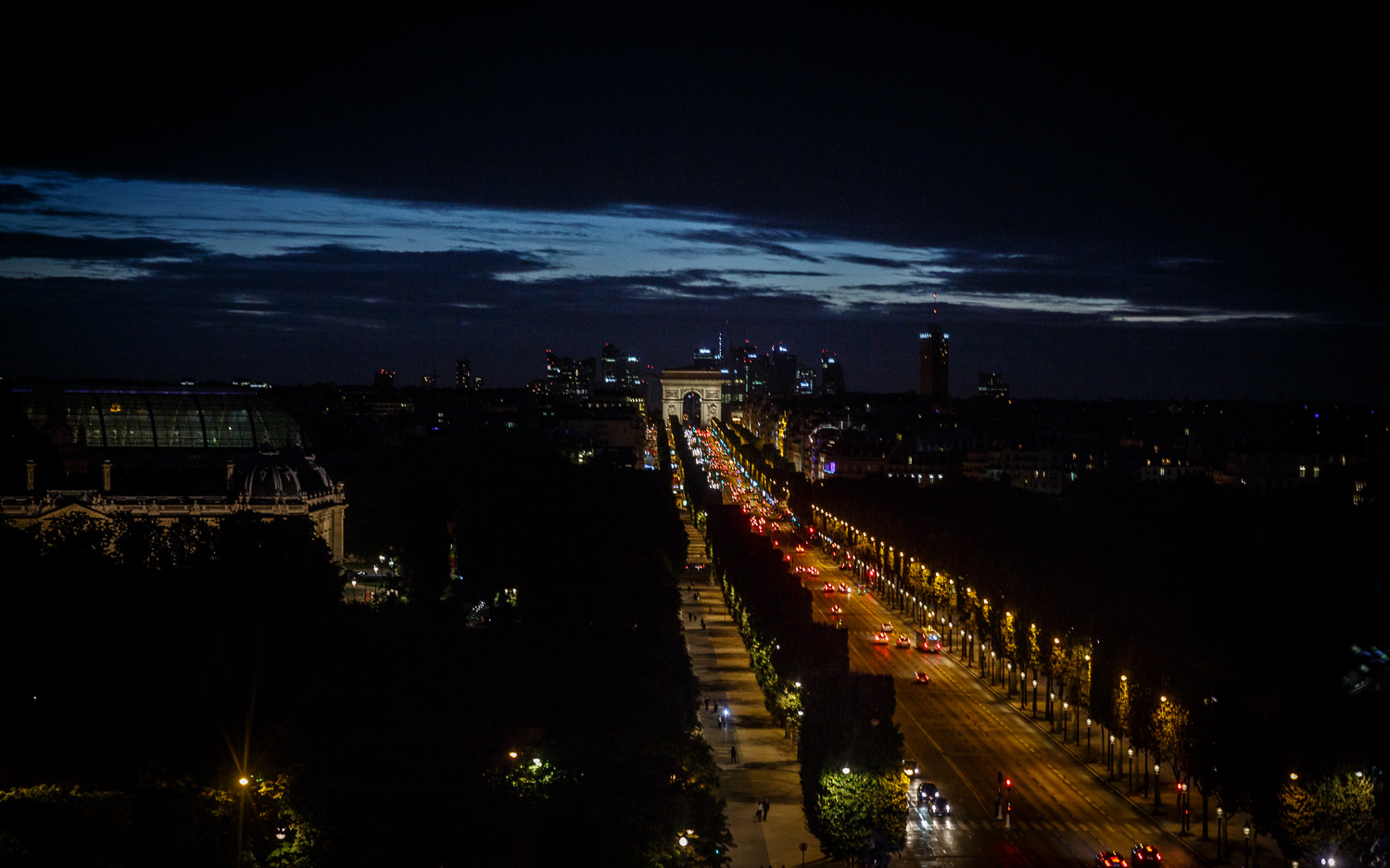 Champs-Élysées at Night in Paris