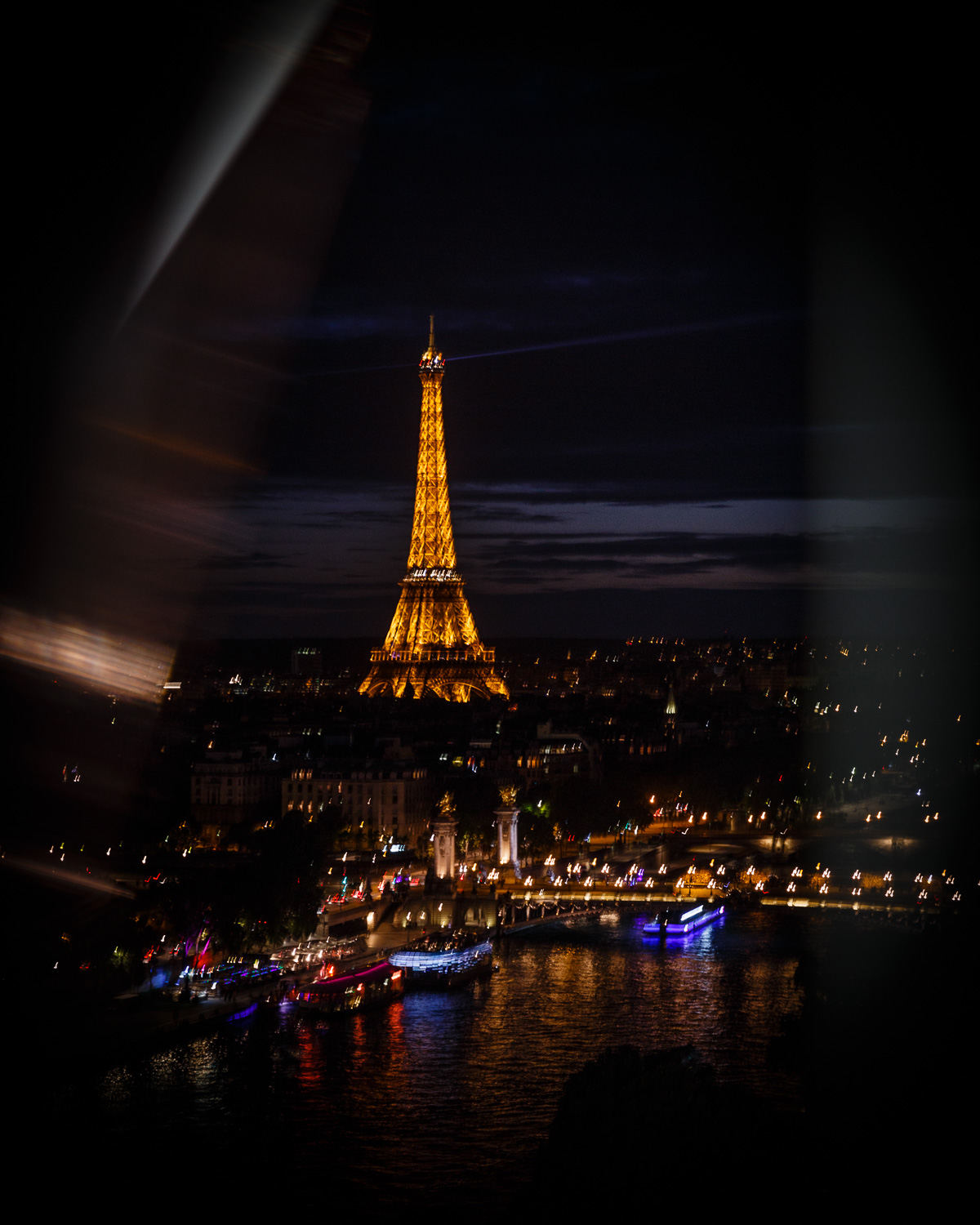 Eiffel Tower at Night in Paris