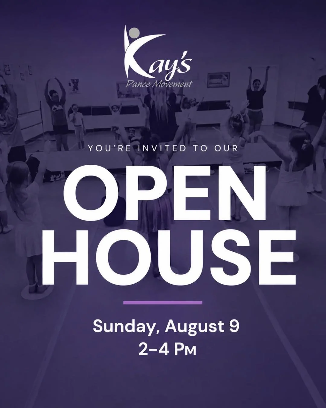 Join us this Sunday from 2&ndash;4 PM for our KDM Open House!

-Current KDM families: Come say hi, play some games, maybe win a prize, get measured for dancewear, ask any questions before the new season begins, and get ready for another great year!

