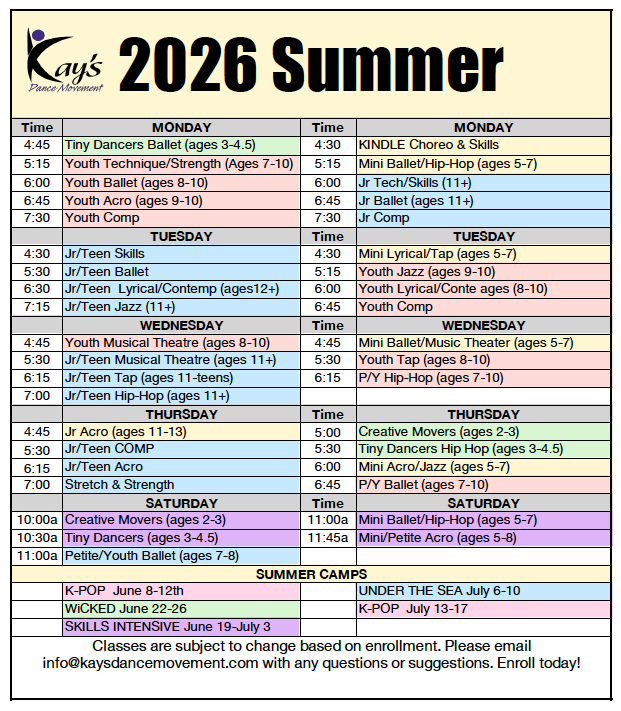 Summer camps and dance classes Tulsa
