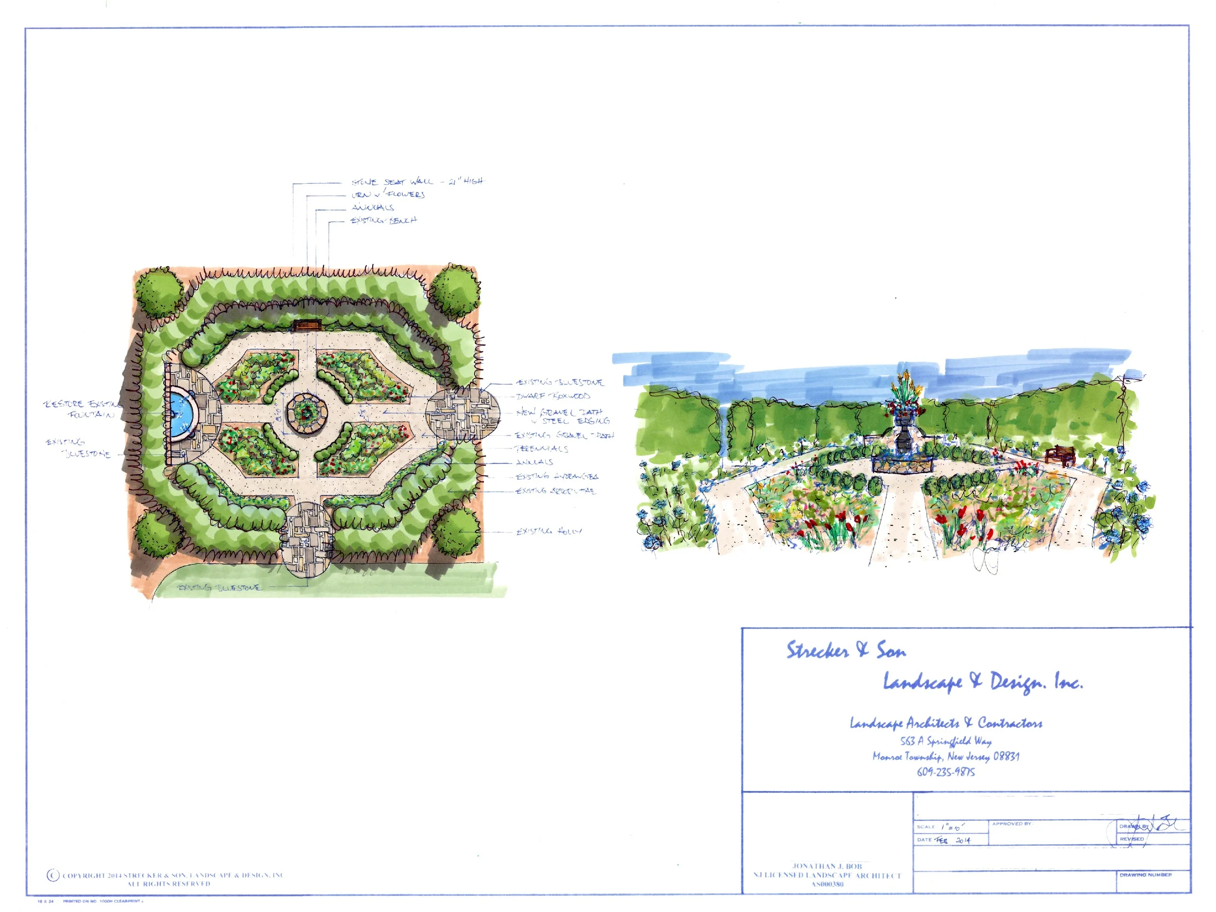 Residential Formal Garden Plan 