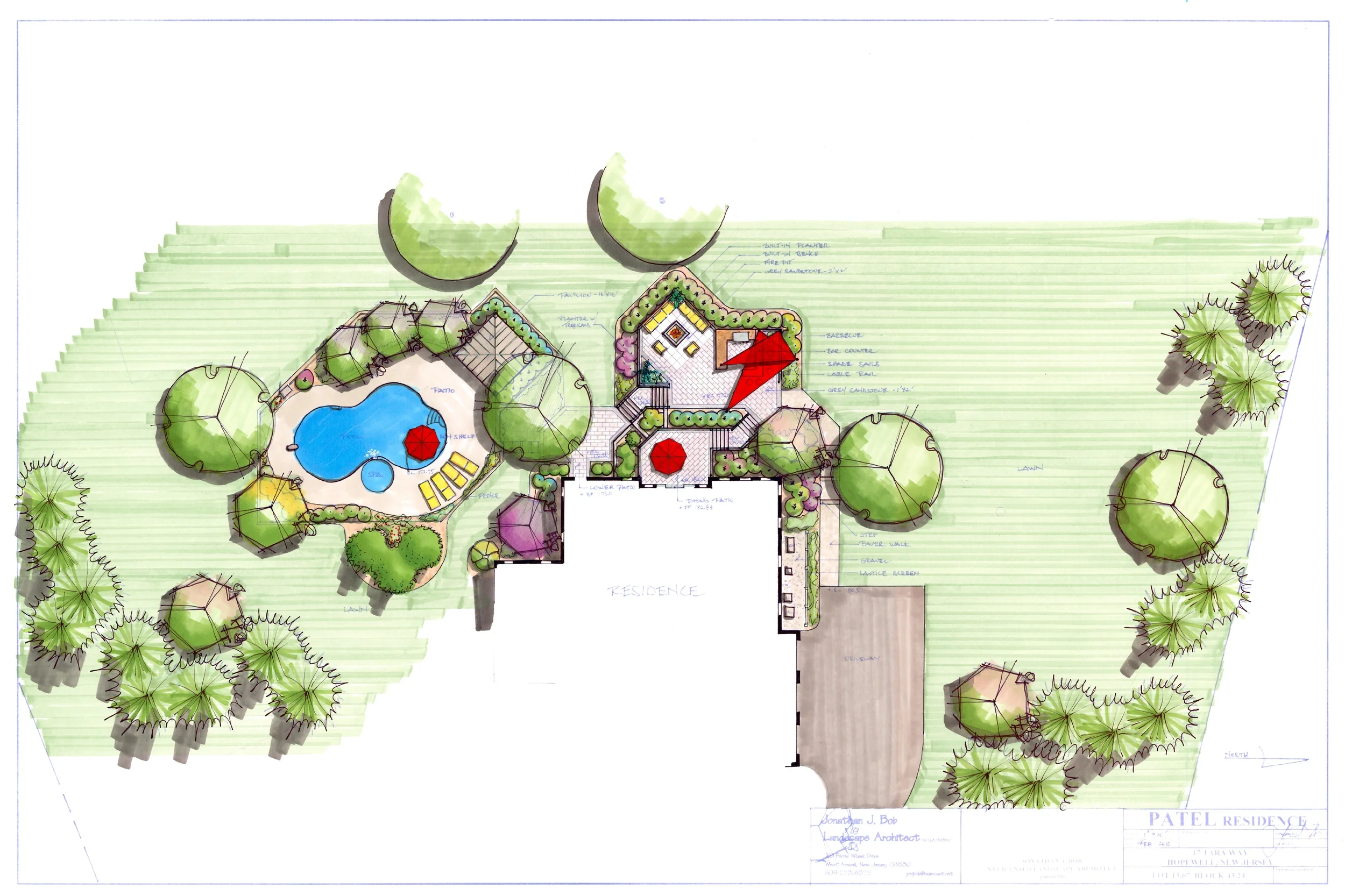 Patel Residence - Rear Yard Plan