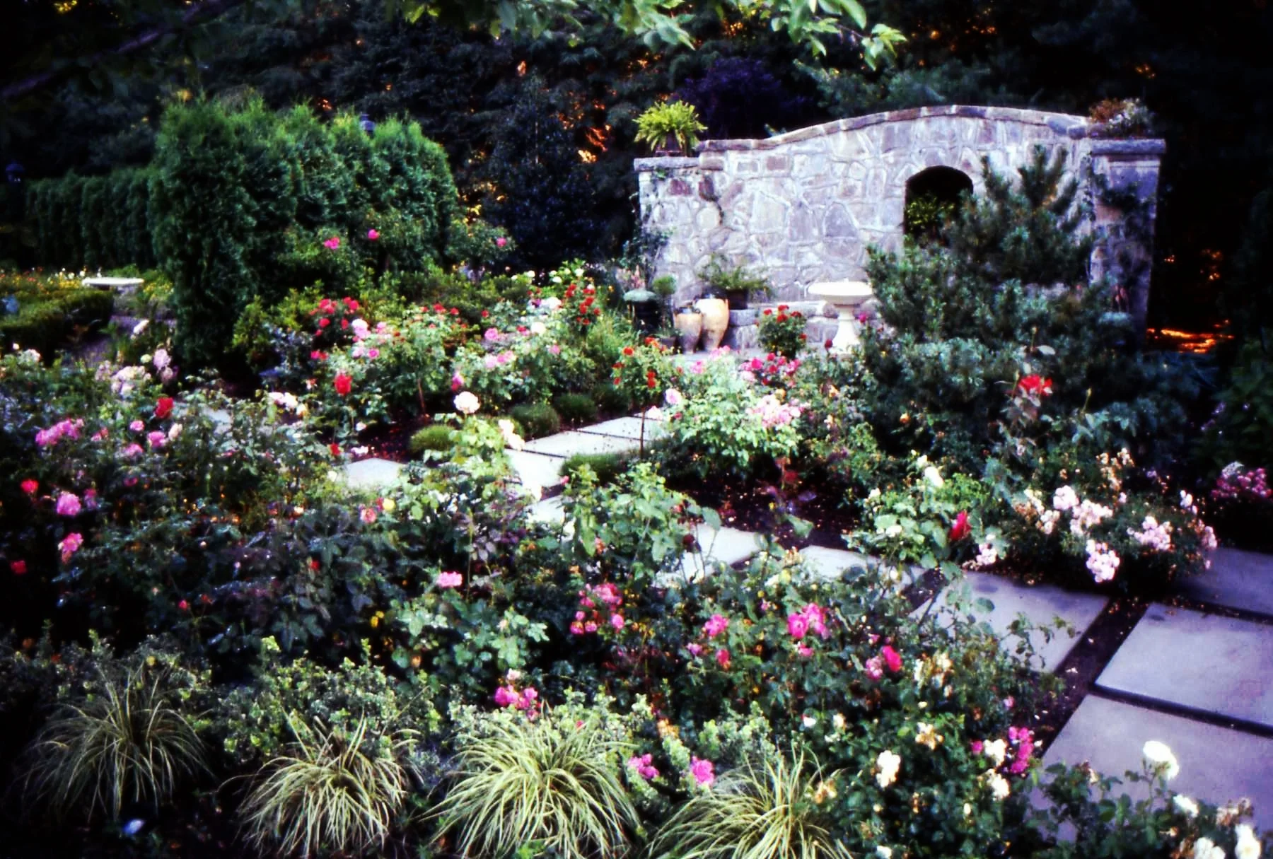 Rose Garden & Grotto Bench
