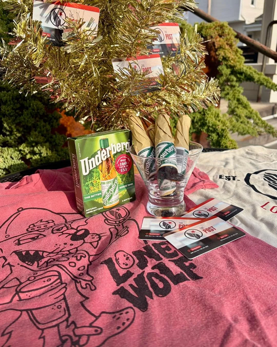 Come get some stocking stuffers for the pizza lover in your life! T-shirts, gift cards and Underberg available at Germantown. Gift cards and t-shirts available at Deer Park #pizza #underberg #lonewolf #shoplocal