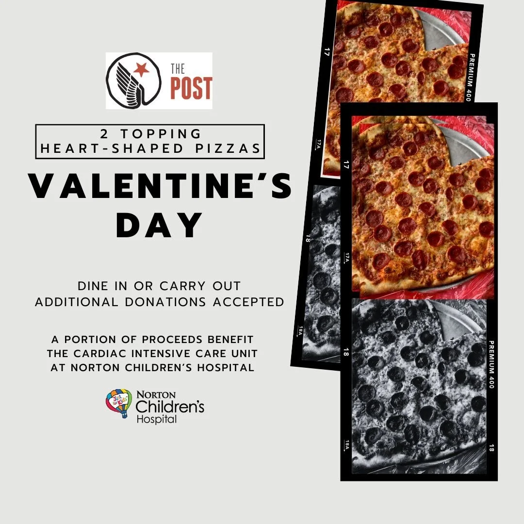 Today is the day to support the Cardiac Intensive Care Unit at Norton Children's Hospital! 2-topping heart shaped pizzas available at both Germantown and Deer Park. Dine in and Carryout. Find us on DoorDash for delivery out of the Deer Park location.