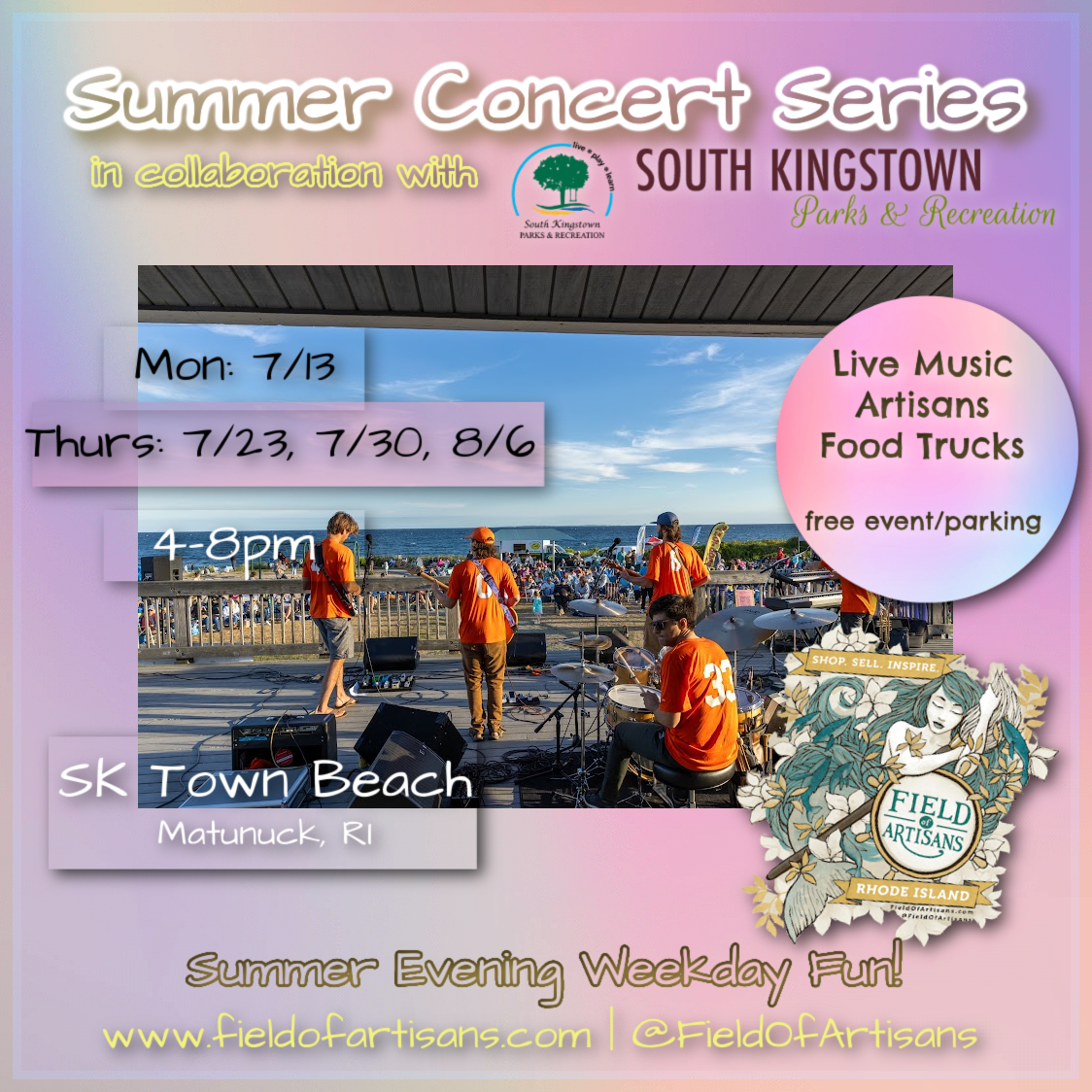 Town Beach Concert Series: Thursday, July 23 Field Guide 