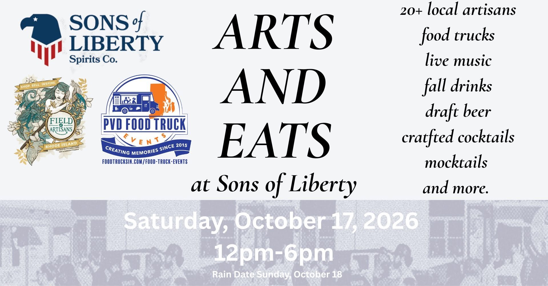 Arts &amp; Eats: Saturday, October 17 Field Guide