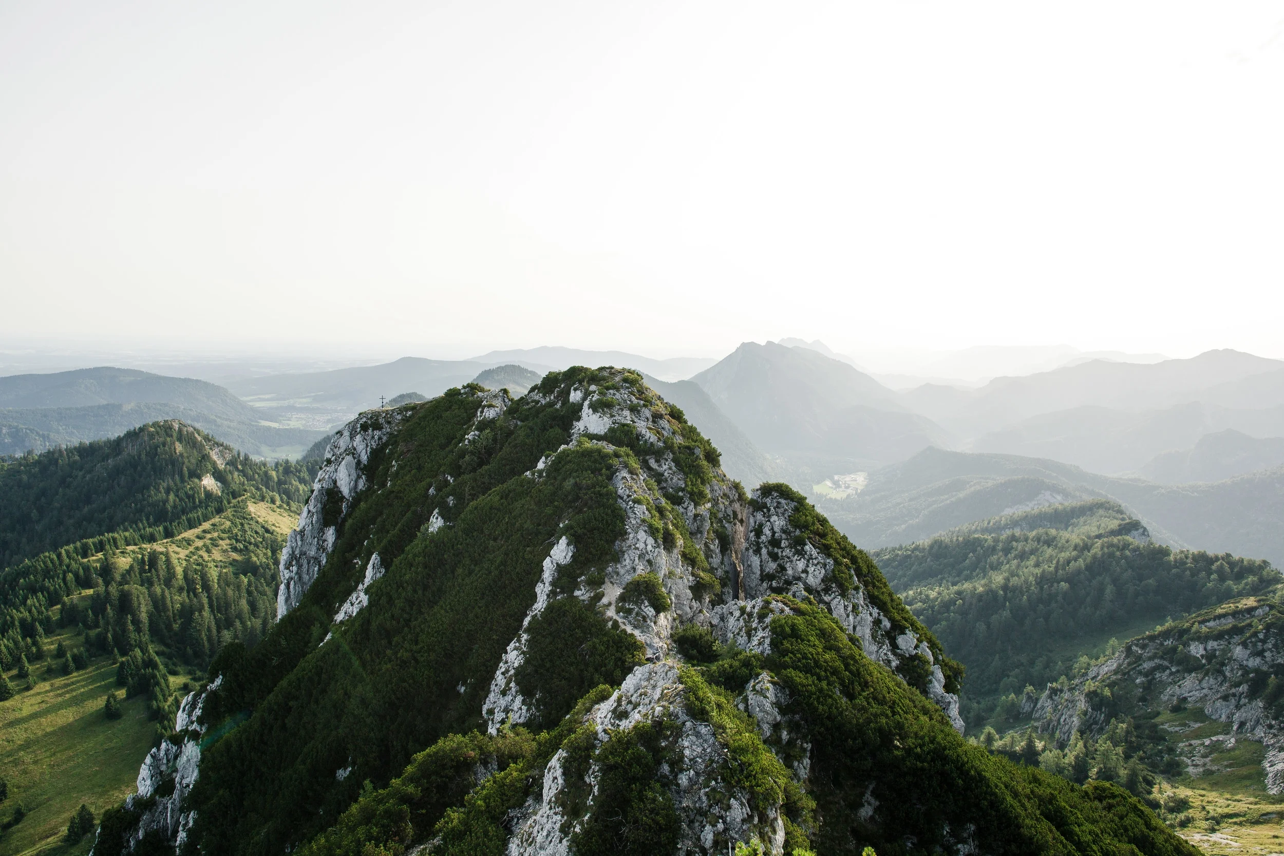 on top of the mountains
