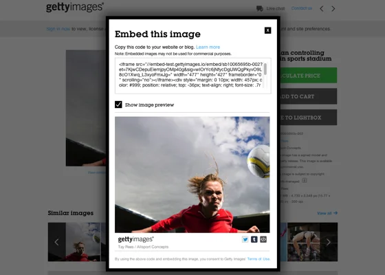 200,000,000 Getty images now available to embed for no cost