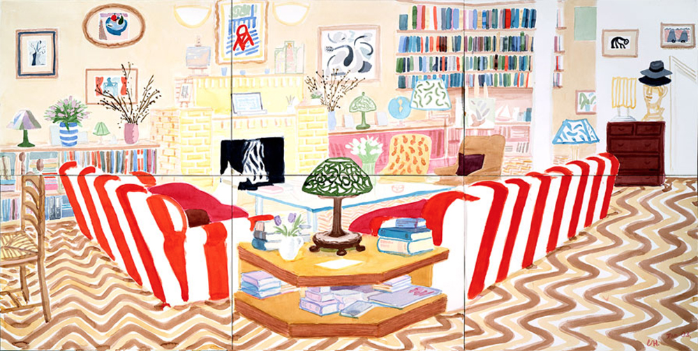 Interior With Lamp by David Hockney