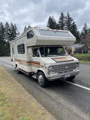 1983 GMC motorhome being converted into full time home to avoid homelessness