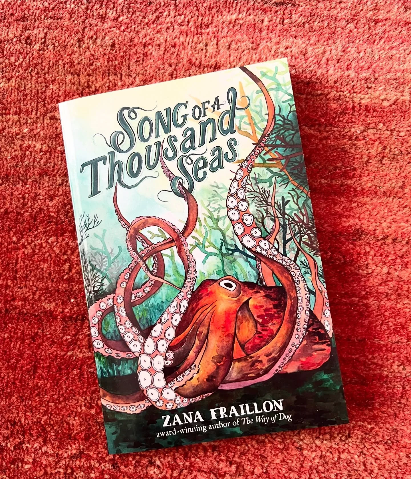 This is such a beautiful book! So touching. I felt quite teary in the last pages. 
&nbsp;
Zanan Fraillon&rsquo;s verse novel, &lsquo;Song of a Thousand Seas&rsquo; is the story of Houdini the octopus (based on a real octopus that Zana met). 
&nbsp;
H