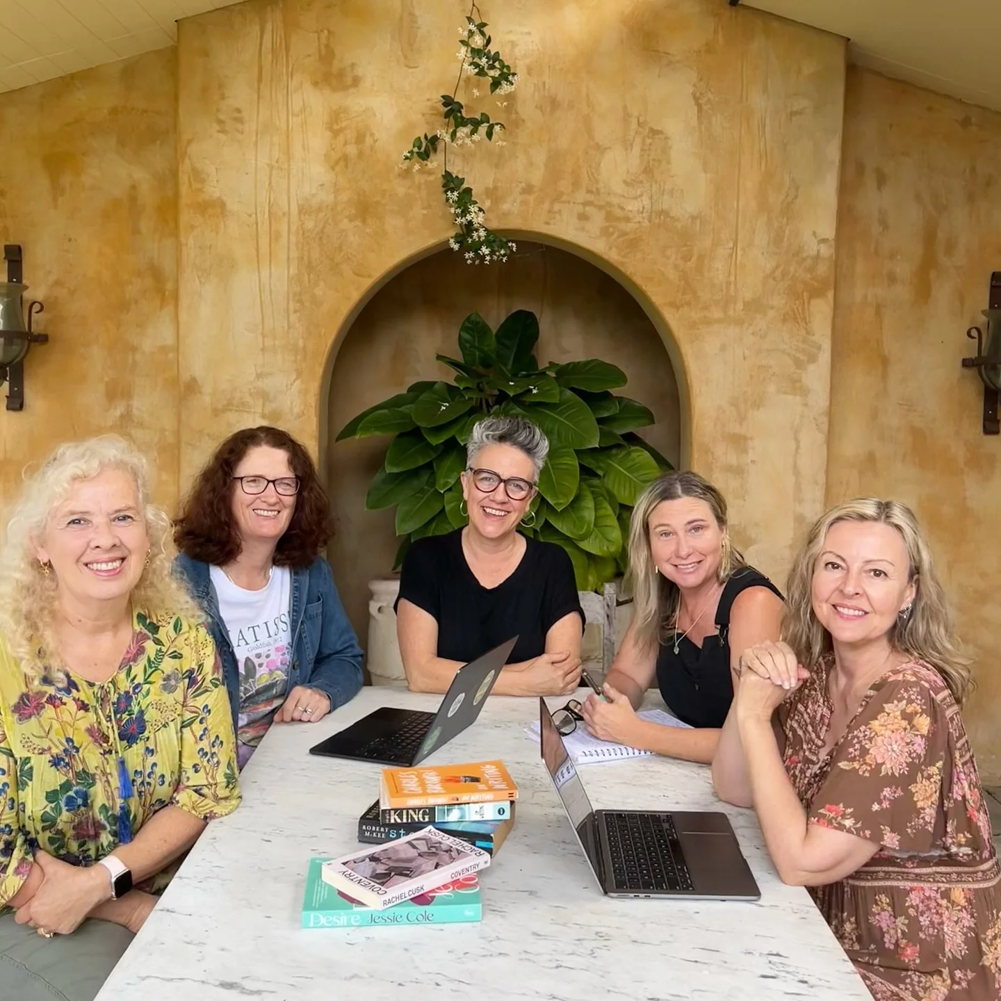 Every year, four writers are chosen for Byron Writers Festival&rsquo;s Residential Mentorship. 

Here I am with this year&rsquo;s local writers (from the left): Jacqui Walsh, Alison Thompson, Gabby Le Brun and Sylvia Wilczynski. 
&nbsp;
They stayed a