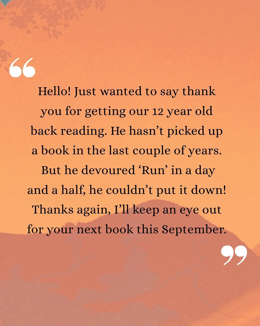 Emails like this one I received yesterday from Sarah M. are the absolute gold of being a kids author. 

Knowing a story I dreamed up has enticed a kid back into the world of reading and books, well, that&rsquo;s the ultimate measure of success, I rec