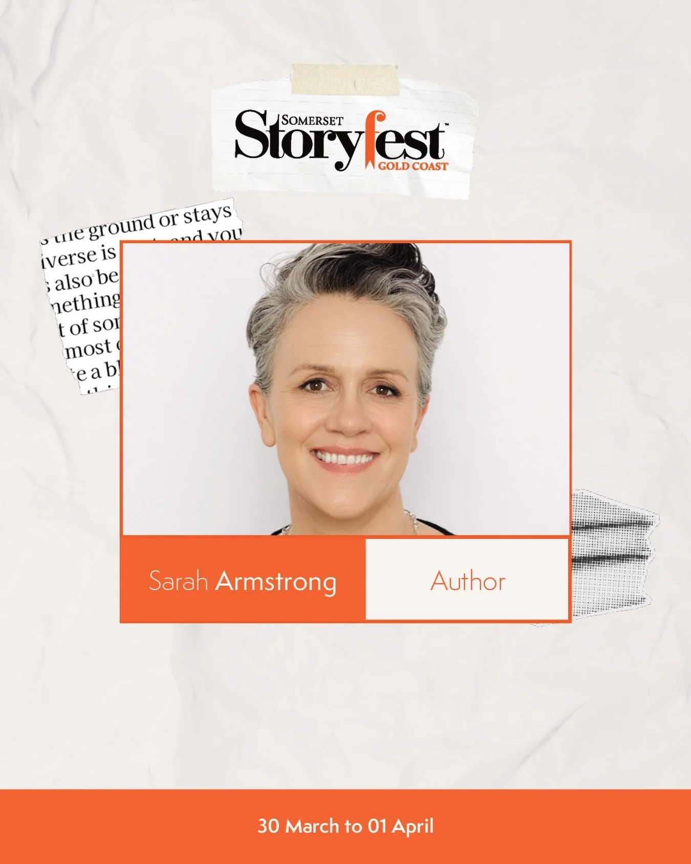 Events like Storyfest Gold Coast - a festival of kids writing and storytelling - are the cherry on the cake when it comes to being a kids author. 

I&rsquo;ll be there in a few weeks, talking all things &lsquo;Run&rsquo; and brainstorming suspenseful