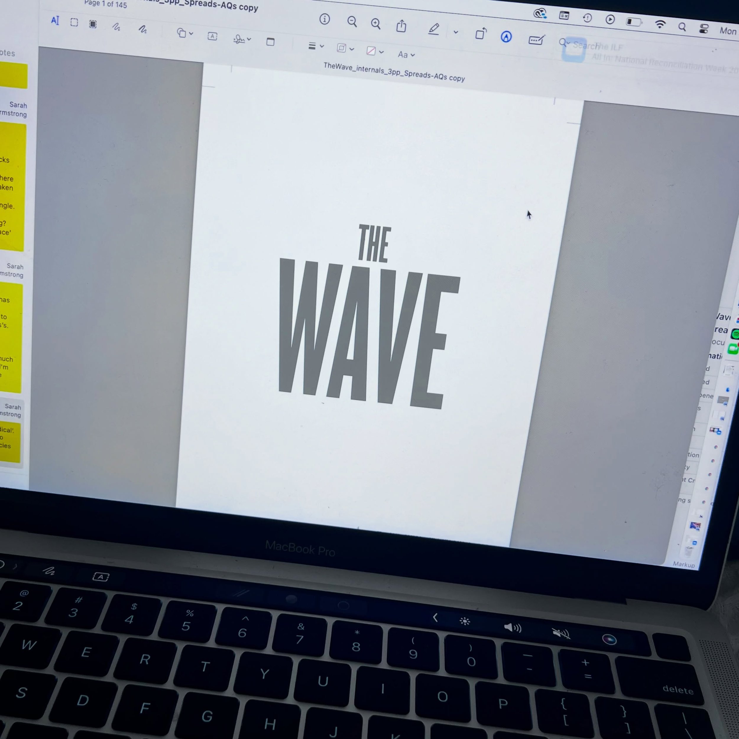 When said I&rsquo;d had my very last look at the manuscript for my next book, The Wave, I was wrong. 

I have it back for a few days for a handful of last-chance checks. Reading through it, seeing the final notes my editor Luna has made, I am struck 