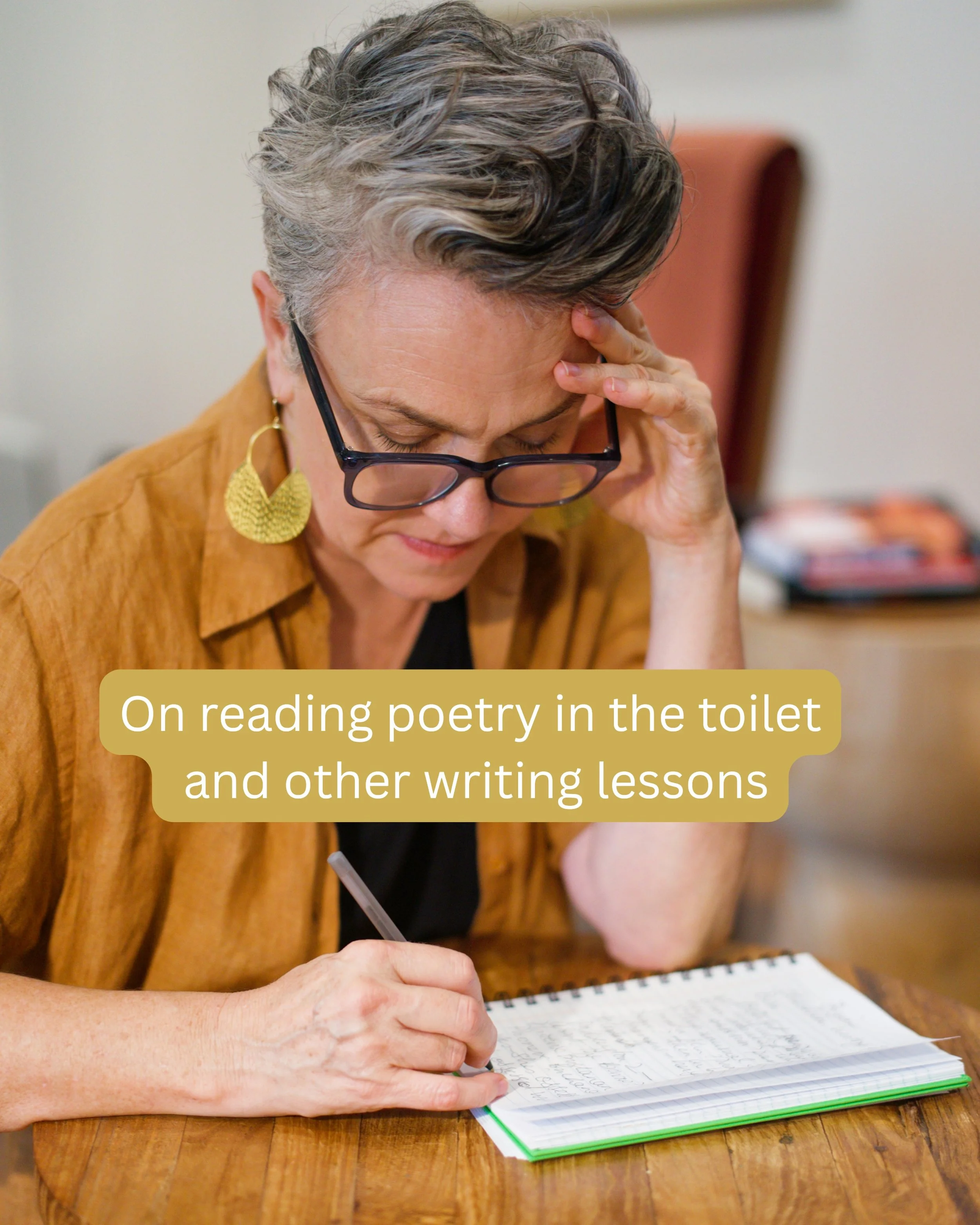 In our latest Substack, Alan and I talk about our (very) different approaches to writing dramatic tension and why we keep poetry books stacked in our back toilet. 

Alan reveals a little more about his work in progress and I sing the praises of my wr