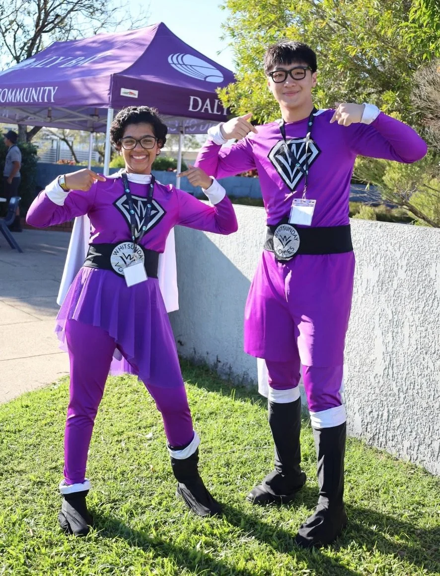 Meet Word Girl and Word Boy &ndash; mascots of the Whitsunday Voices kids writers festival. 
&nbsp;
I&rsquo;ve just finished two days of hanging with hundreds and hundreds of kids - talking stories and signing my books. What a joy! 
&nbsp;
And the ot