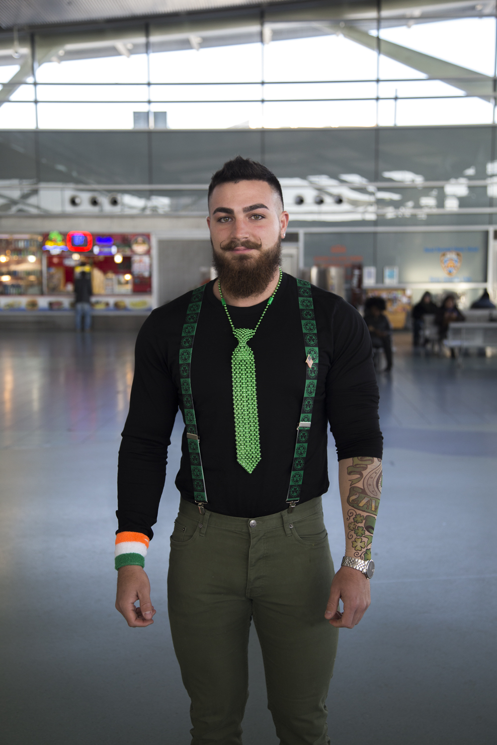  Robert Carroll from Port Richmond catches the 9 a.m. Staten Island Ferry to Manhattan for the St. Patrick's Day Parade. (Staten Island Advance/Shira Stoll)&nbsp; 