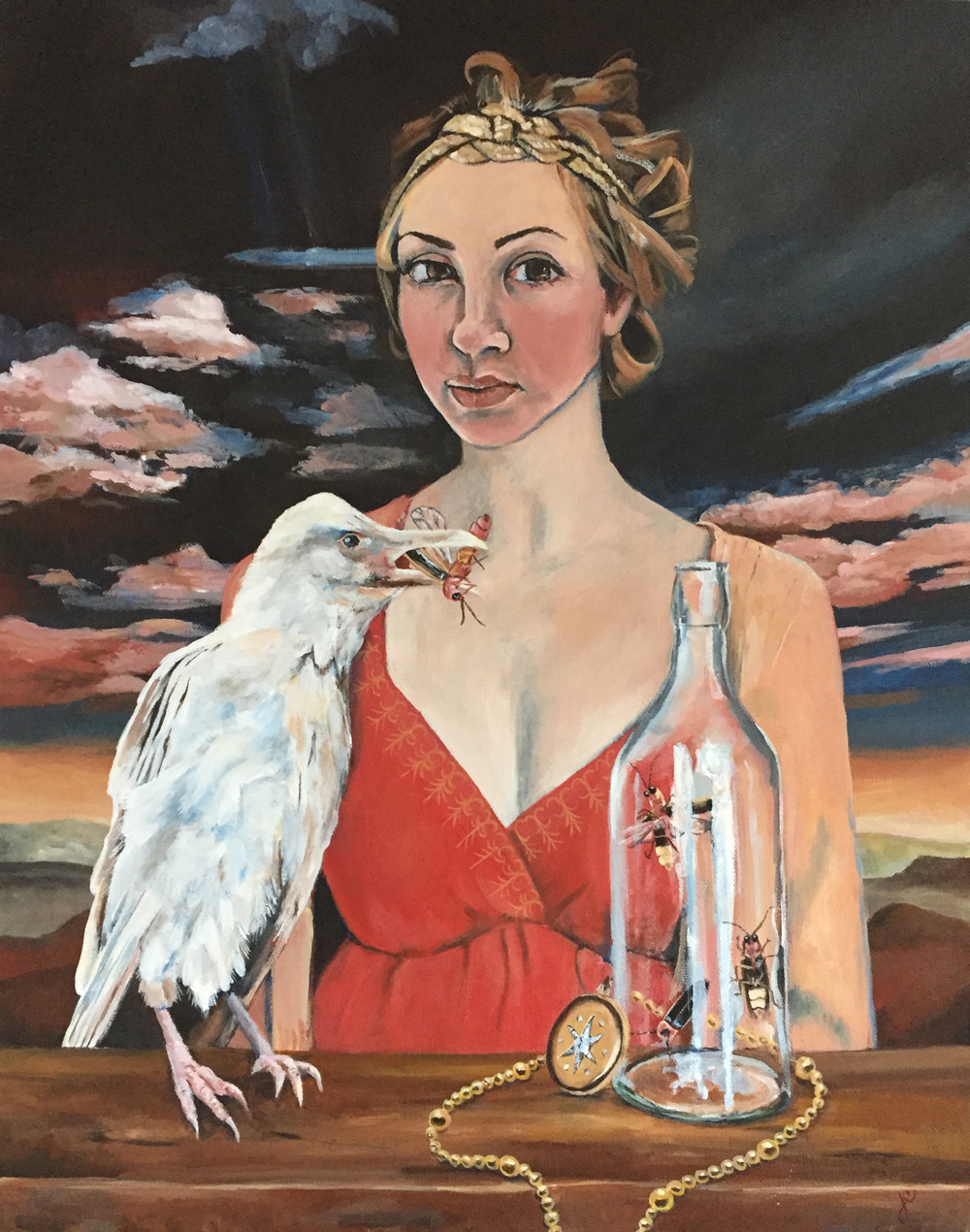 divine star , acrylic on canvas 16" x 20"