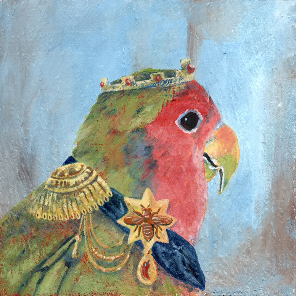 prince charlie peppers acrylic on wood 8" x 8"