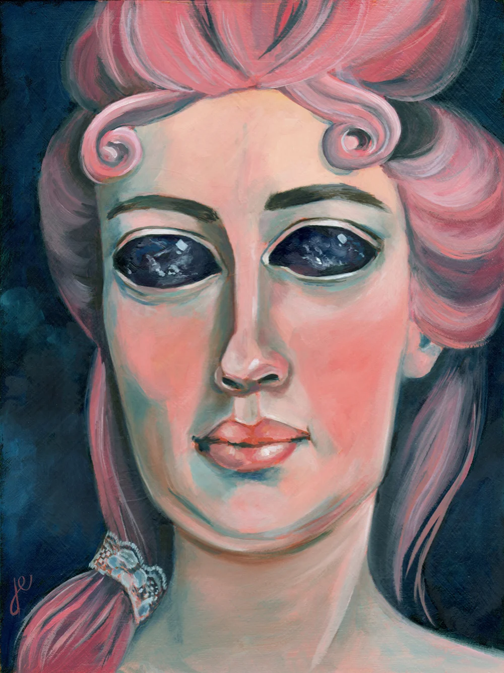 prophetess oil on wood 8 5/8" x 11 1/4"