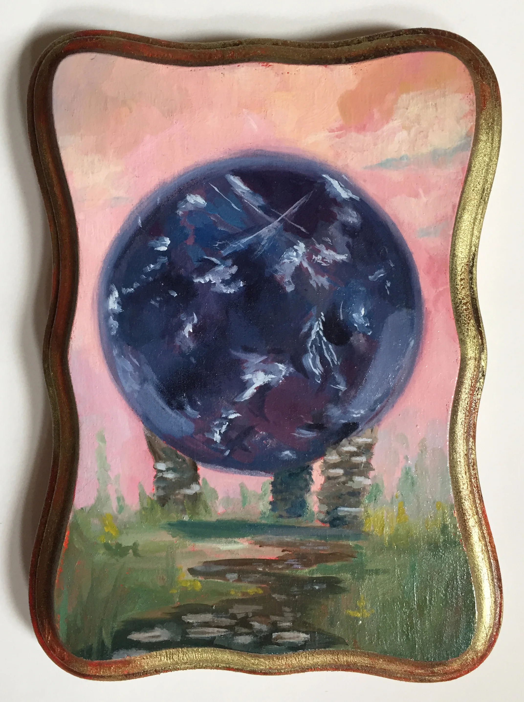amethyst oil on wood 5" x 7"