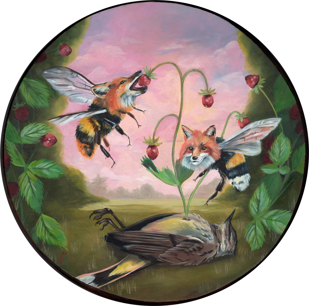 the cycle oil on found wood 11"