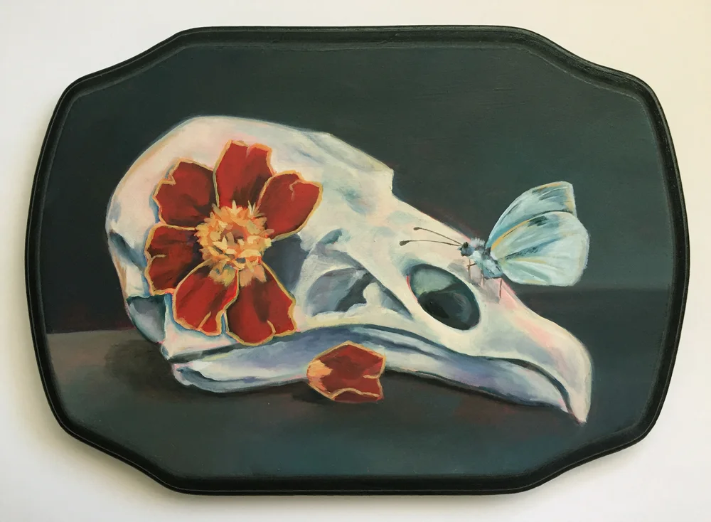 remembrance no. 1 9.25" x 6.5" oil on wood