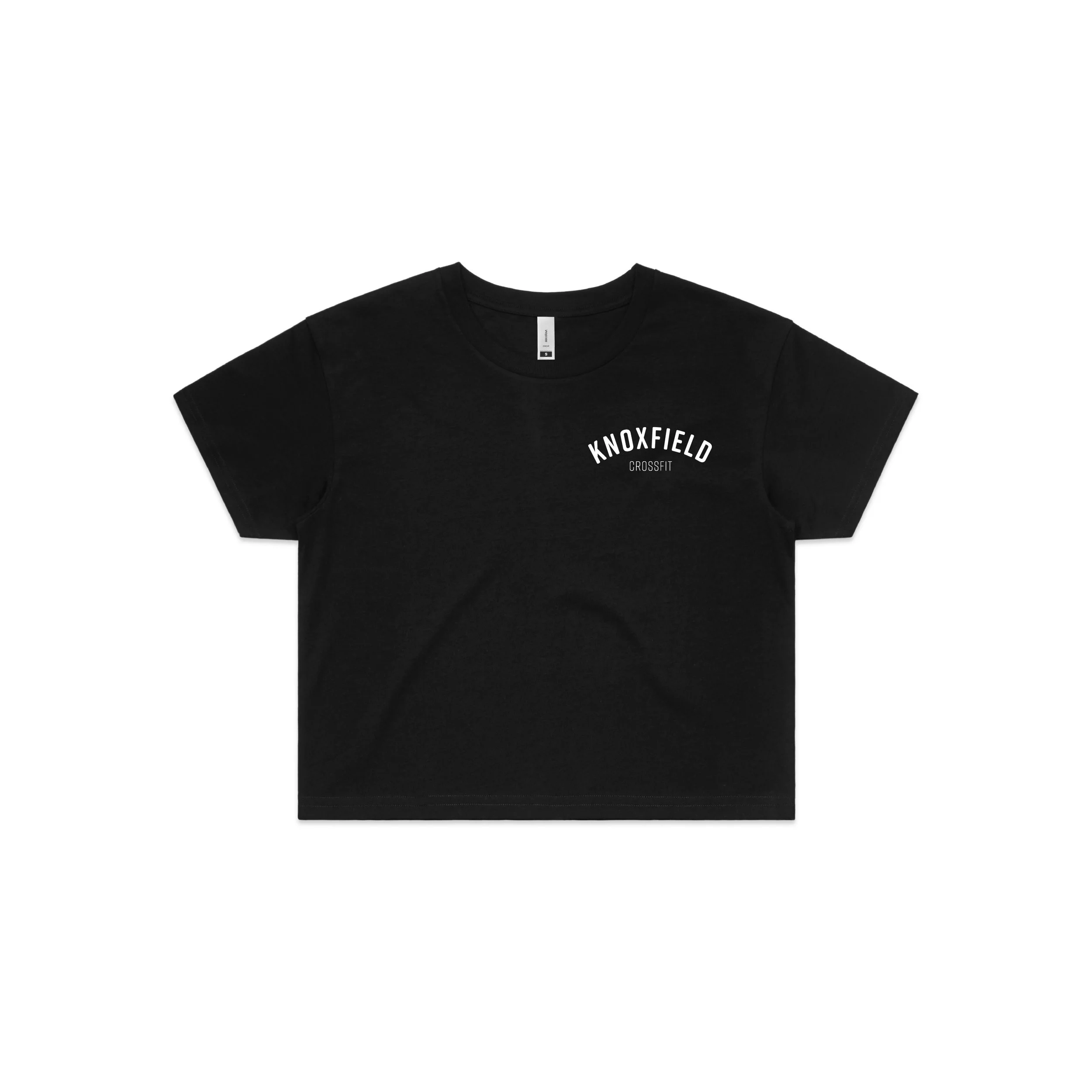 Crossfit Knoxfield_CFK CLASSIC-Wos Crop Tee_Black-FRONT.jpg