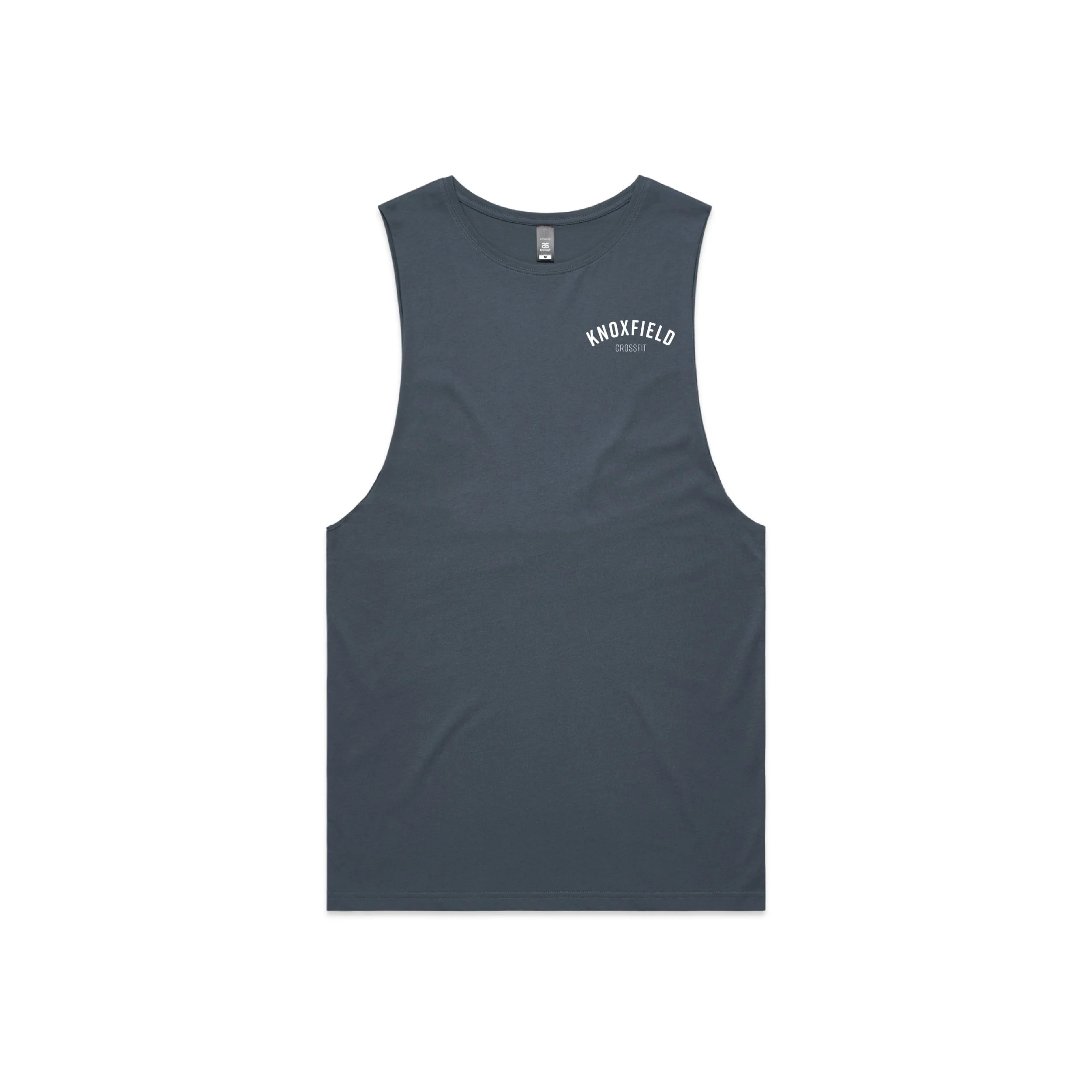 Crossfit Knoxfield_SOCIAL CLUB-Barnard Tank_Petrol Blue-FRONT.jpg