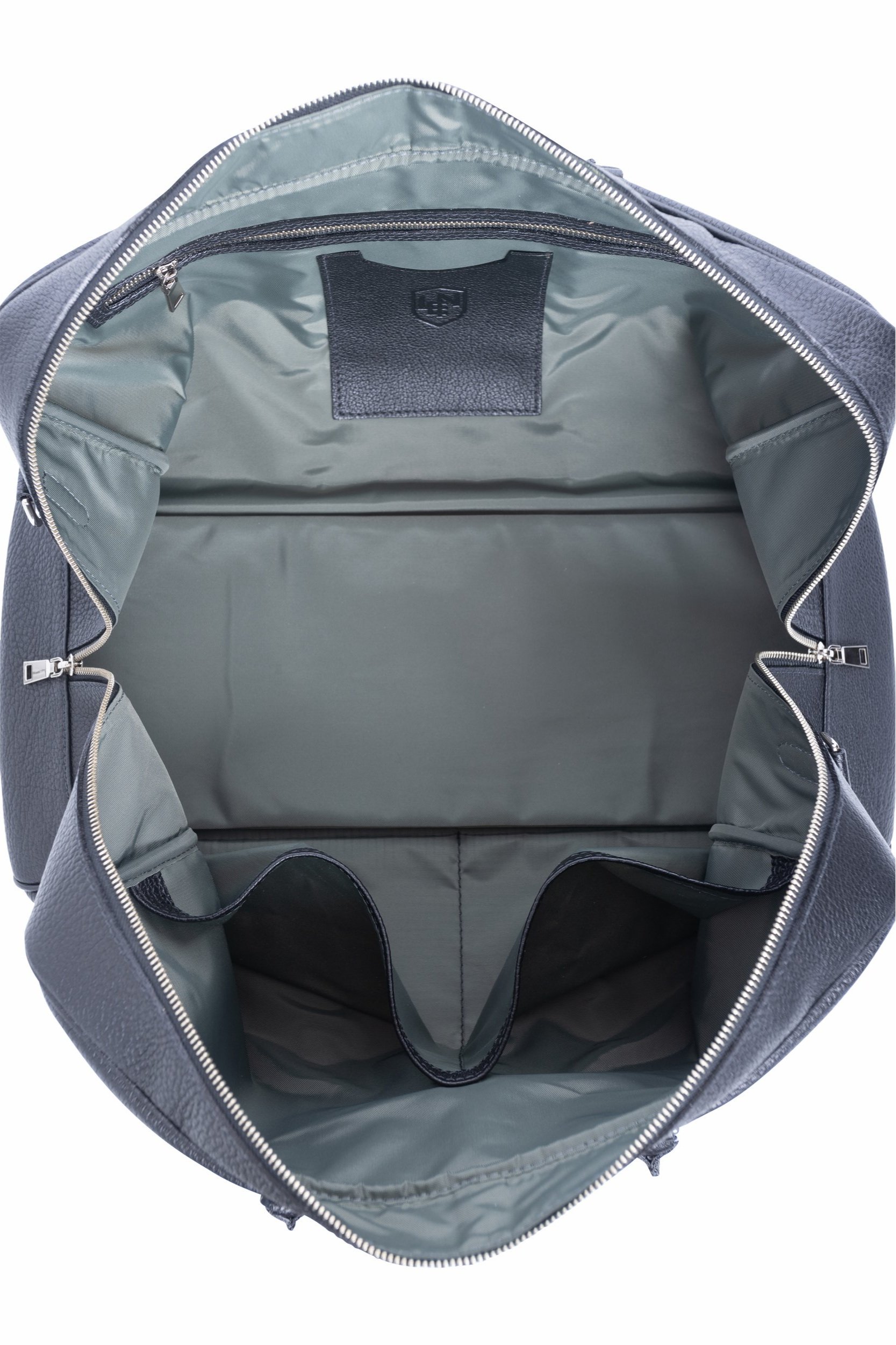 Wool & Ostrich Full Zip Duffel Bag in Oxford Grey — LEN Lifestyle
