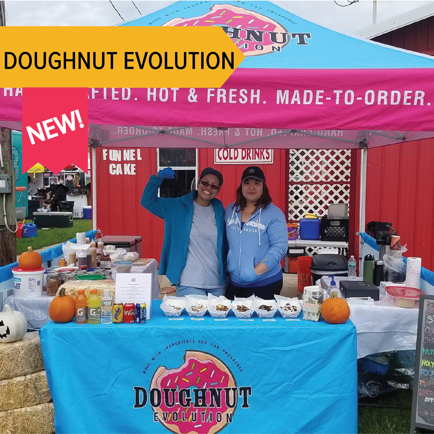 Doughnut Evolution Fresh and made to order dipped donuts!