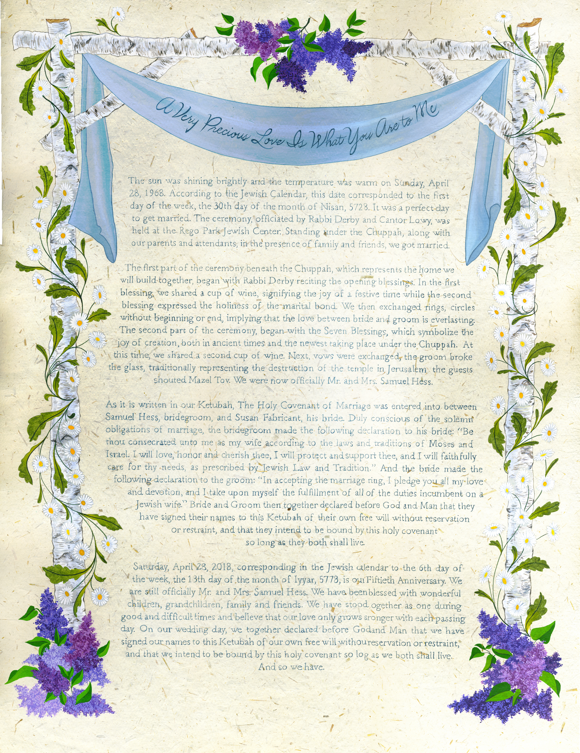 Hess Anniversary Ketubah