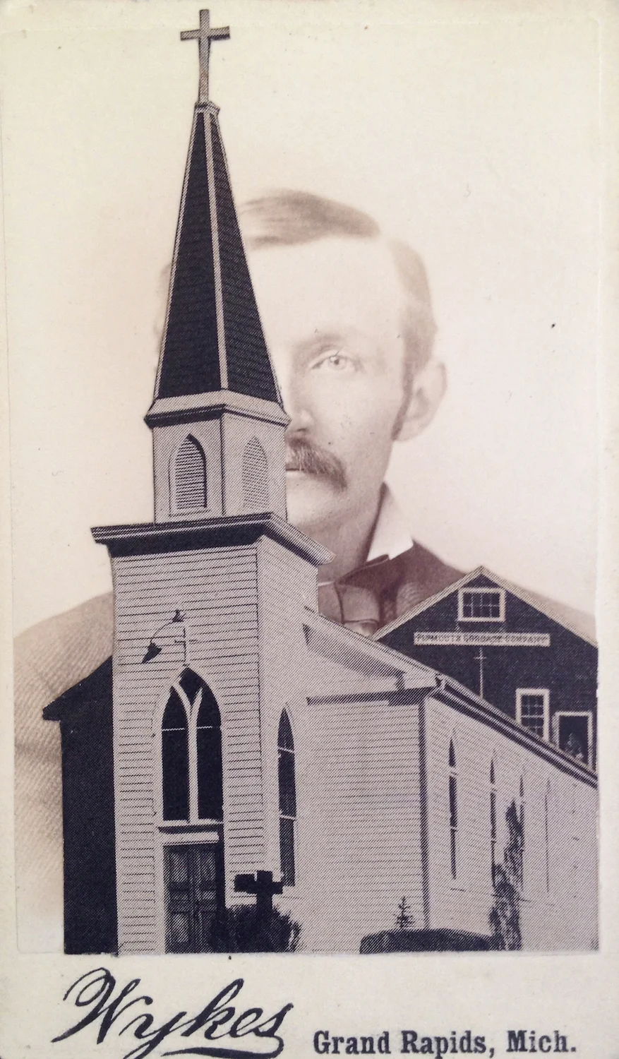 Myopia 12, 2015, Found Photographs & Collage, 4.25 x 2.5 inches