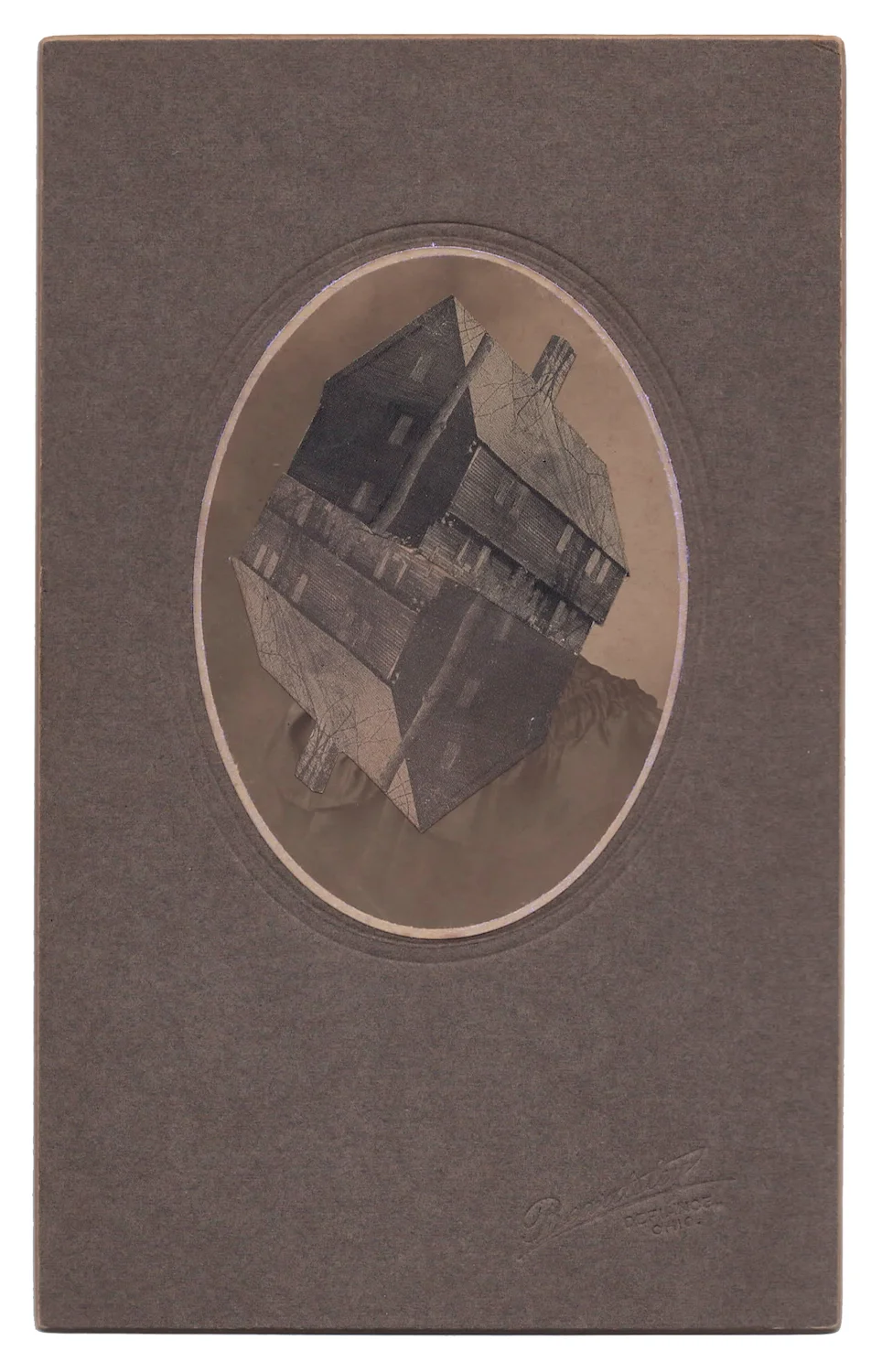 Abigail Reynolds, 2016, Found Photographs, Collage, & Acrylic, 8 x 5 inches