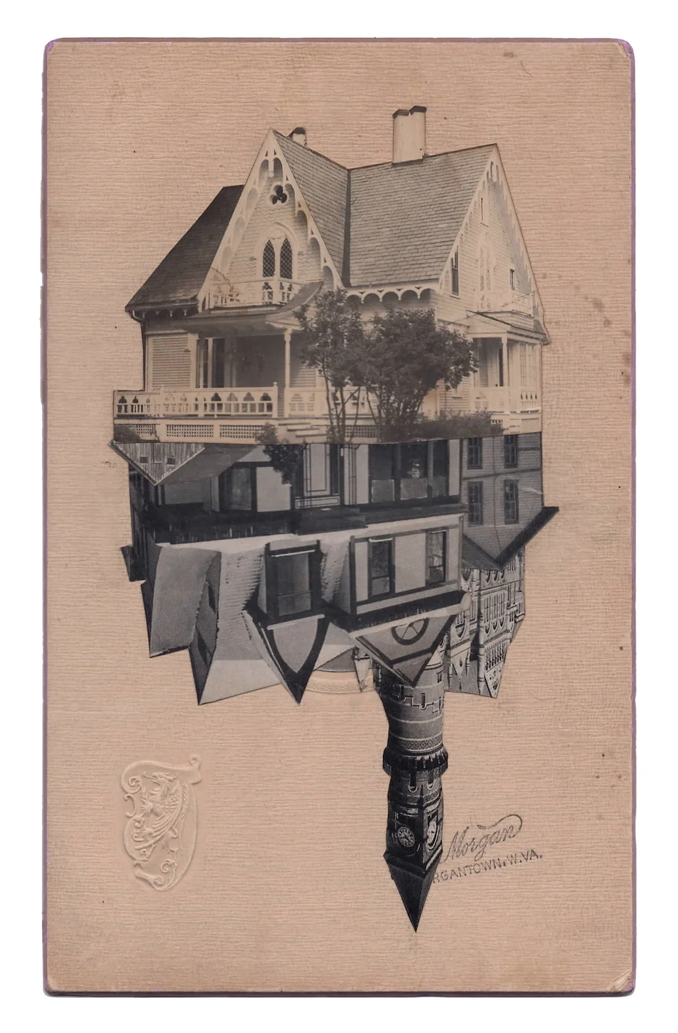 Morgan, 2016, Found Photographs, Collage, & Acrylic, 7.25 x 4.5 inches