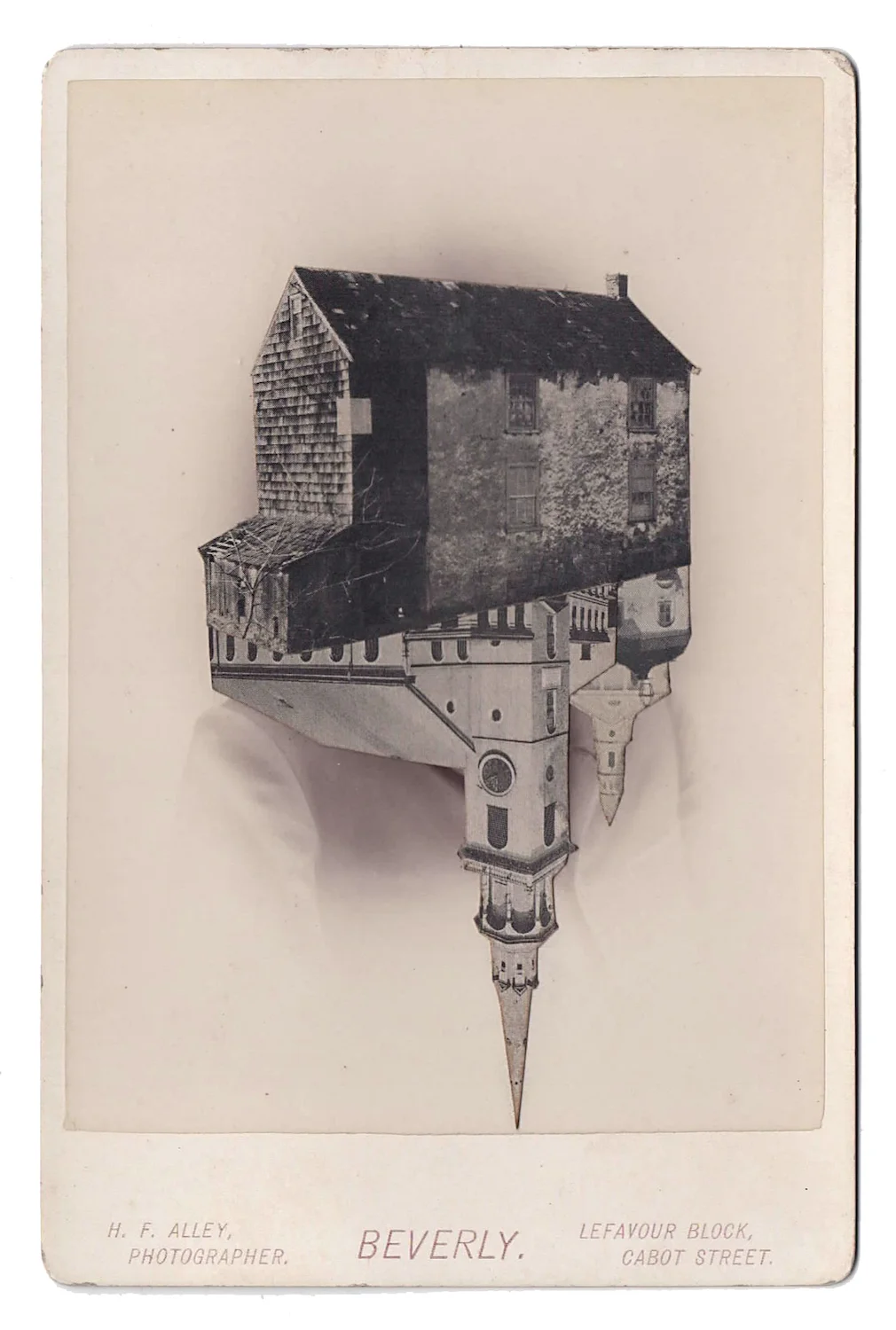 Beverly, 2016, Found Photographs & Collage, 6 1/2 x 4 1/4 inches