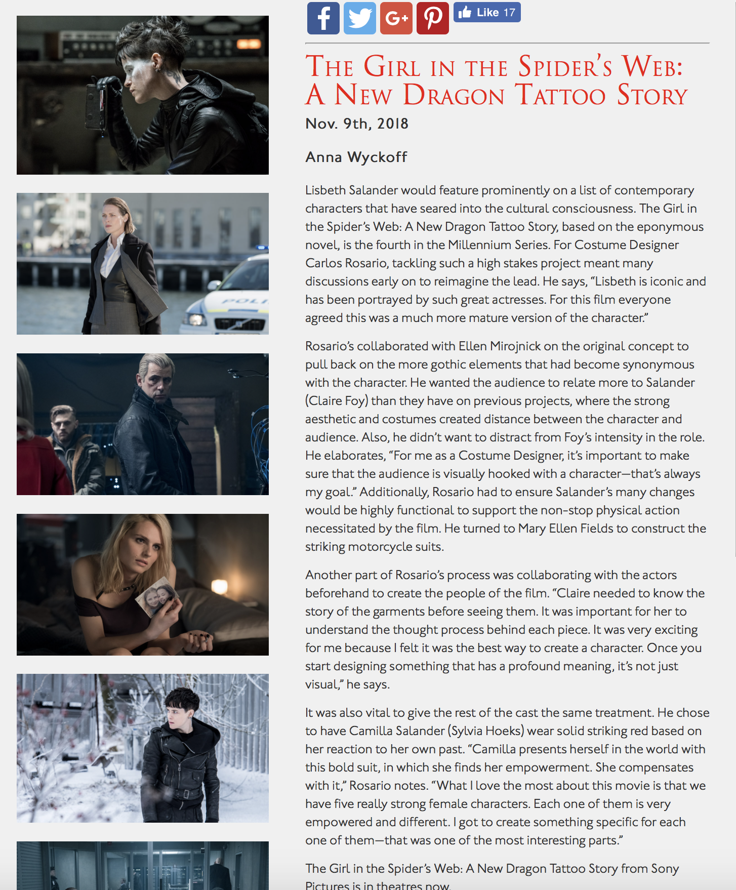 Costume Designer's Guild Pick of the Week
