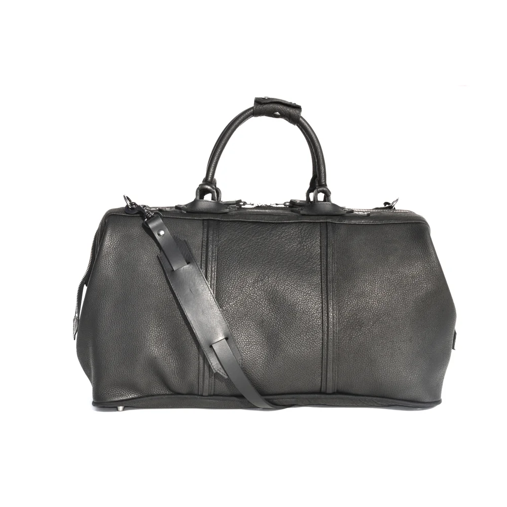 HALEY frame duffle Black buffalo leather — KRANE Design